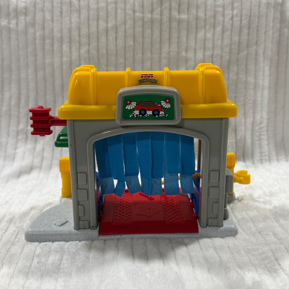 Fisher Price Little People Car Wash Garage Playset Piece Yellow Grey Red
